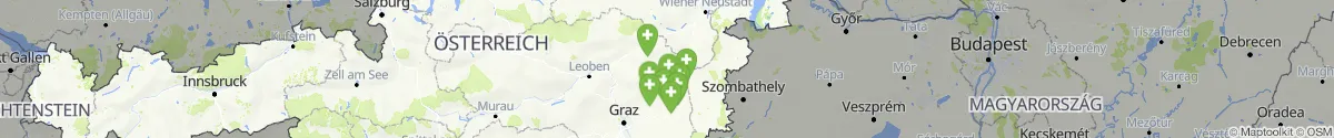 Kartenansicht für Apotheken-Notdienste in der Nähe von Sankt Lorenzen am Wechsel (Hartberg-Fürstenfeld, Steiermark)